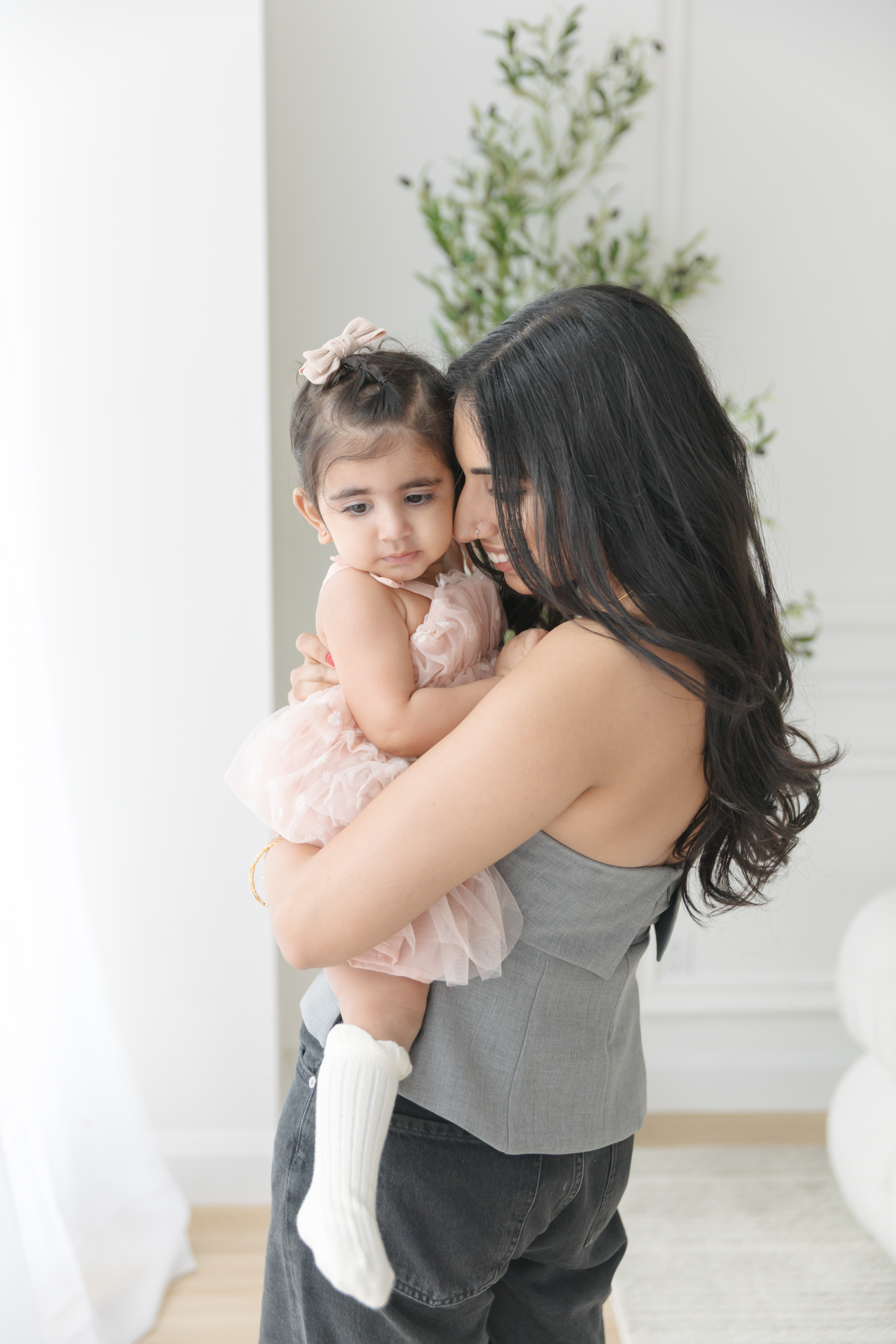 Parveen with her daughter